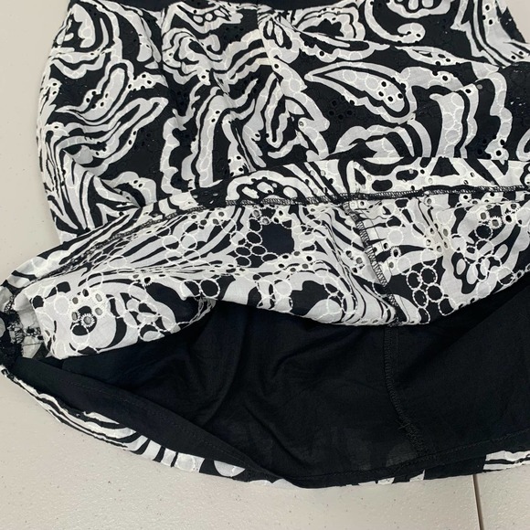 Anthropologie Tabitha Sheath Dress Floral Size 8 Black White Eyelet Cotton - Picture 12 of 13